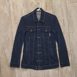 Vintage Mother jean jacket in dark wash with copper buttons